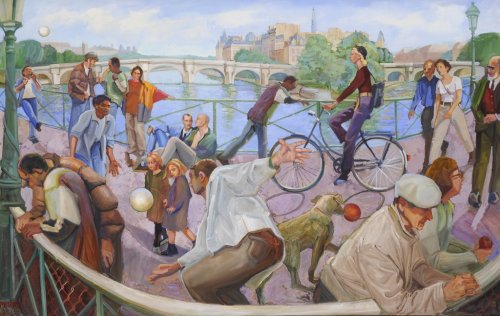 Pont des Arts, oil on canvas, 46 x 72 inches, copyright 2012