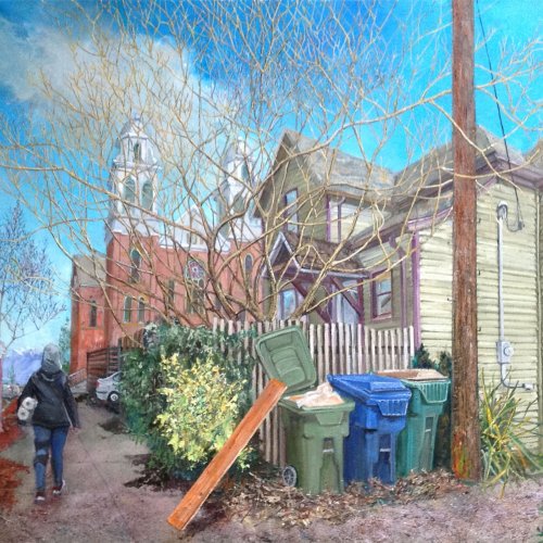 Immaculate Interpreters, oil on canvas, 32 x 36 inches, copyright ©2018