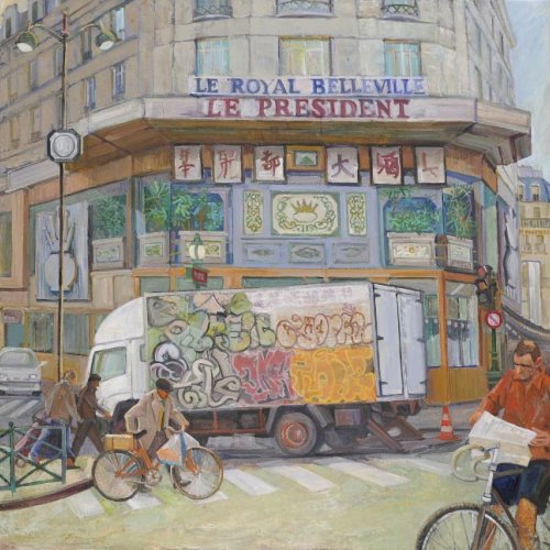 Belleville Semiotics, oil on canvas, 34×34 inches, copyright 2011